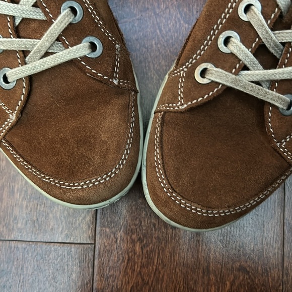 Josef Seibel Cognac Brown Suede Sneakers, Classic Lace-Up Design, Size 8 - Picture 6 of 16